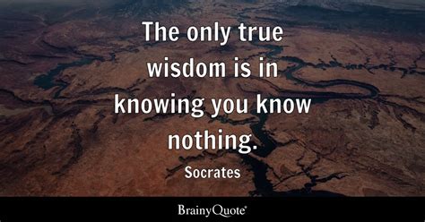 Socrates The Only True Wisdom Is In Knowing You Know