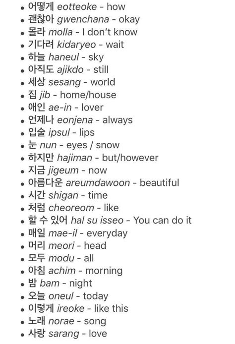 Jannat On Twitter Easy Korean Words Korean Words Learn Korean Alphabet