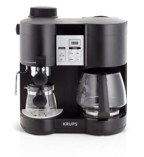 Krups Xp160050 Coffee Maker And Espresso Machine Combination Black