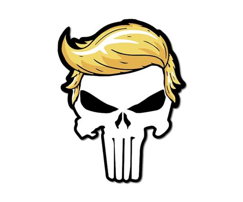 Trump Punisher Donald Trump Trumpisher Trump Sticker Trump Etsy