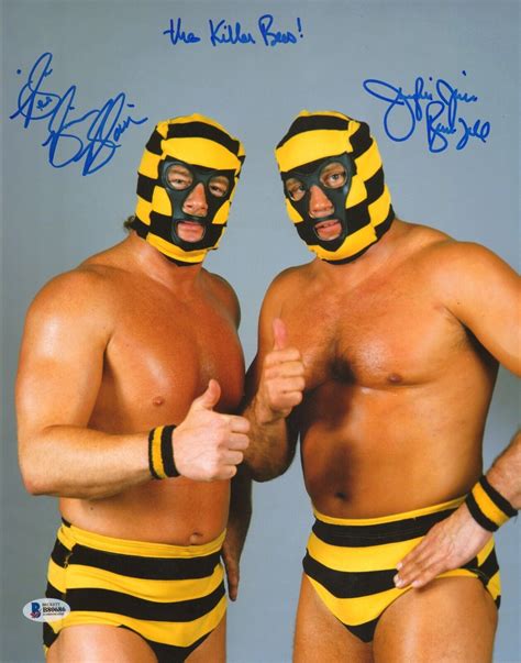 The Killer Bees Jim Brunzell B Brian Blair Signed X Photo Bas Coa