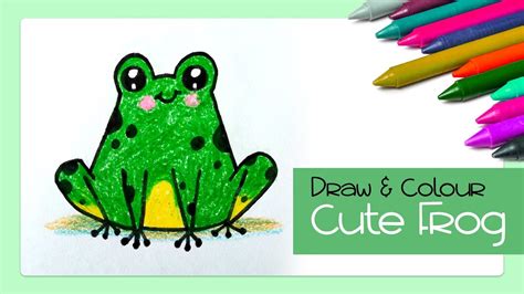 How To Draw Cute Frog Youtube