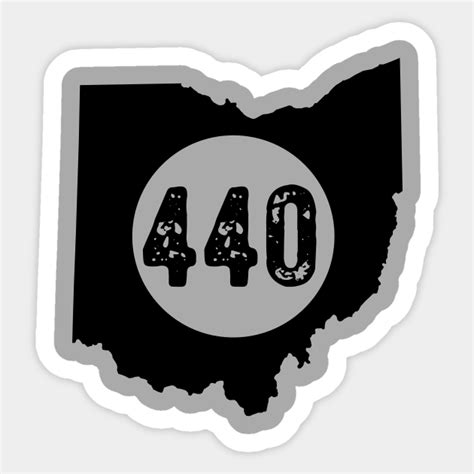 440 Area Code Cleveland Ohio Ohio Area Code 440 Sticker Teepublic