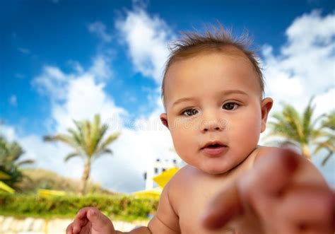 Baby Boy With Mom On The Beach Resort Stock Photo Image Of Healthy