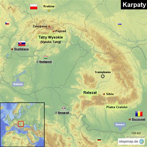 Die kategorie:gebirge in tschechien ist eine unterkategorie der kategorie:geographisches objekt und gehört zum wikiprojekt geographie. Slowakei-Polen-Rumänien von awefra - Landkarte für Osteuropa