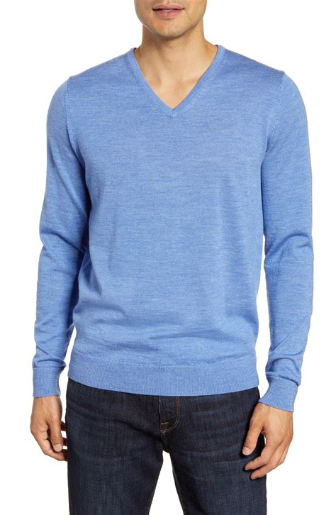Nordstrom V Neck Merino Wool Sweater In Blue For Men Save 41 Lyst