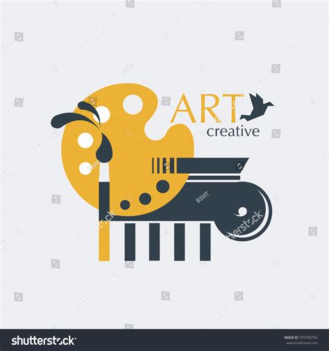 Logo Design Creativity Art Brush Palette Stock Vector Royalty Free