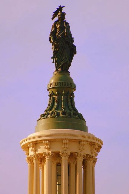 Columbia Statue On Top Of The Us Capitol Dome Washington Dc By