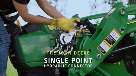 Single Point Hydraulic Connector Fast John Deere Compact Tractors
