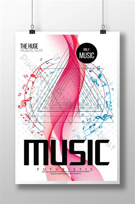 Simple Music Flyer Template With Musical Notes Psd Free Download