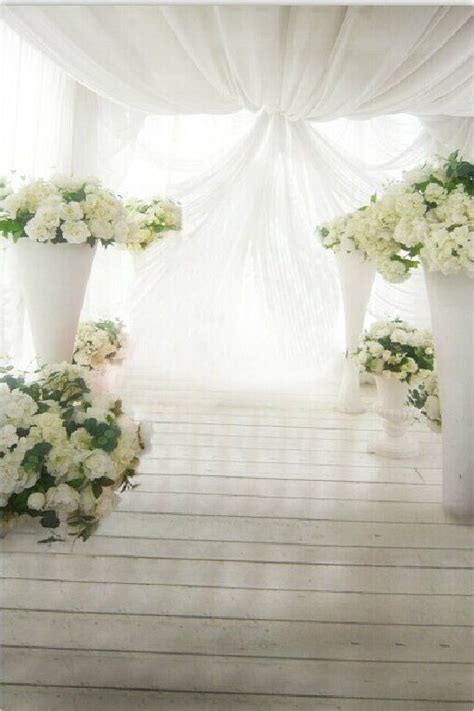 Gallery Wedding Background 5x7ft White Theme Vinyl Studio Photo Indoor