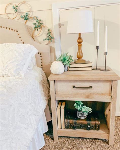 Antique Nightstand Décor In Farmhouse Bedroom Soul And Lane