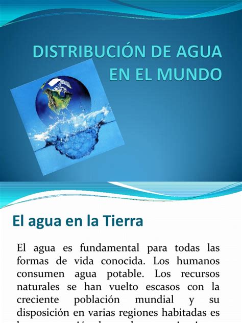 DistribuciÓn De Agua En El Mundo Océanos Agua