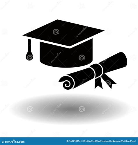 Graduation Black Vector Icon Flat Solid Illustration Of Mortarboard