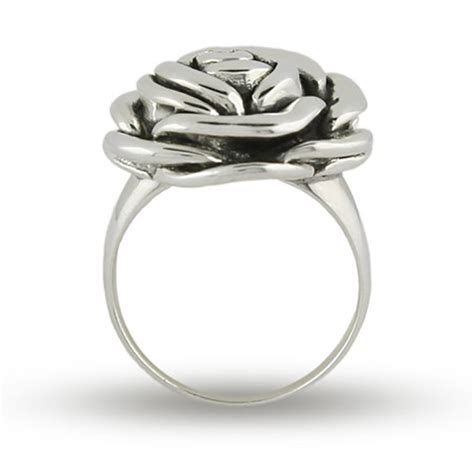 Designer Inspired Sterling Silver Rose Ring Eves Addiction