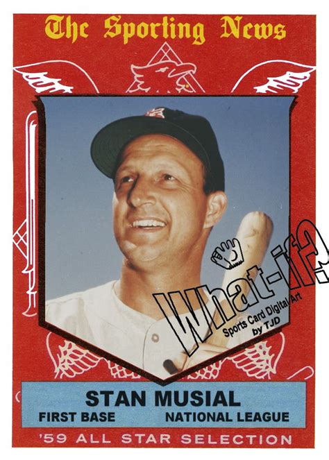 A Baseball Card With The Name Of Stan Musial On It
