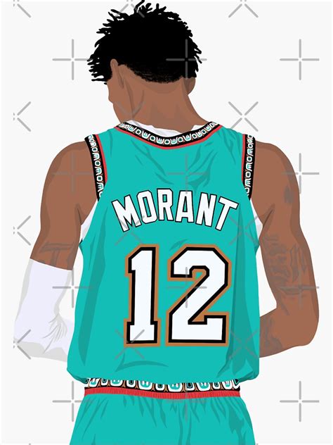 Ja Morant 12 Sticker For Sale By Infamousbball Redbubble