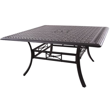 Darlee Series 88 60 Inch Cast Aluminum Patio Dining Table Bbqguys