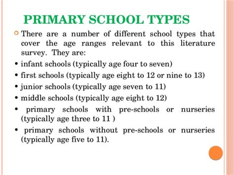 The Structure Of Primary Education In The Uk