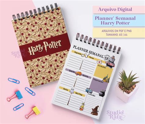 Planner Semanal Harry Potter Arquivo Digital Elo