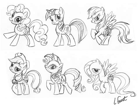 My Little Pony G4 Sketches My Little Pony Friendship Little Pony