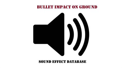 Bullet Impact On Ground Sound Effect Youtube