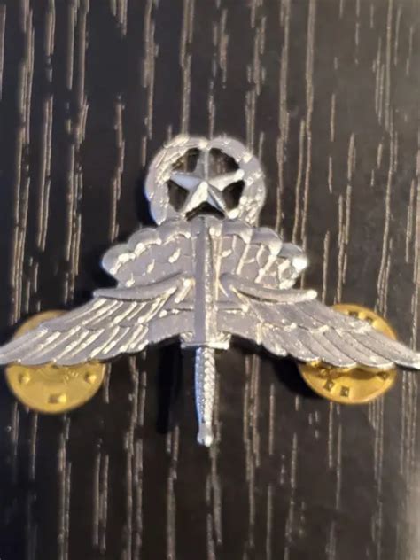 Wwii Us Army Master Free Fall Airborne Parachute Jump Badge Wing Lk