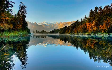 Download Reflection Landscape Aotearoa Fall Forest Southern Alps Mount