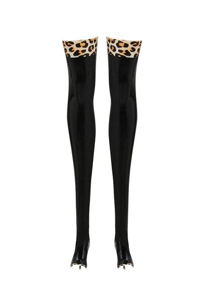 Sigma Latex Stockings • Haute Couture Fetish Lingerie • Elissa Poppy Darkest Fox