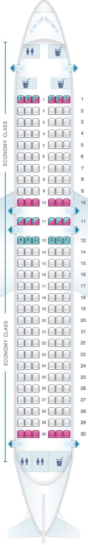 Airbus A320neo Seat Map