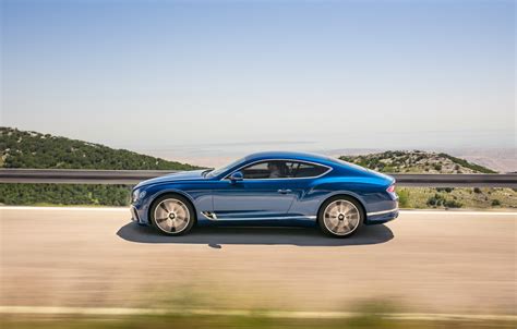 Wallpaper Bentley Continental Gt Blue Coupe 2017 Images For Desktop