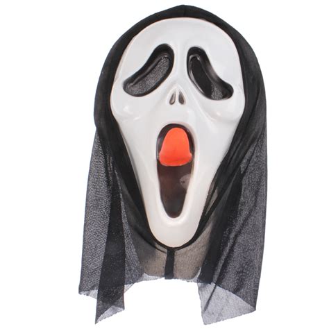 Skrämmande Halloween Med Scream Mask Klassisk Mask För Skräck