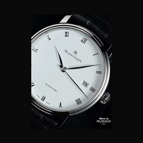 Blancpain часы blancpain villeret chronograph large date цена 9 000 $ 7 675 € | 702 824 руб. Watch Blancpain Villeret Ultraplate | Villeret 6223-1127-55 Steel - Aligator Bracelet