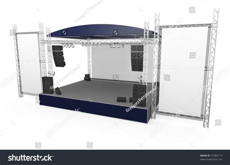 Outdoor Stage Large Vertical Banners Stock Illustration 71084113