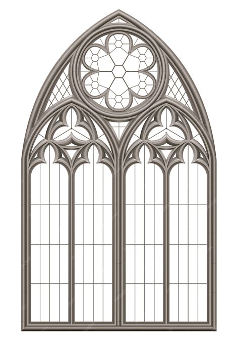 Premium Vector Medieval Gothic Stained Glass Window