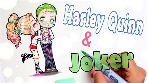 💁🏼how To Draw Harley Quinn And Joker Chibi Style ️ Youtube
