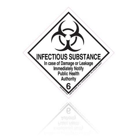 Class 6 2 Infectious Substance Hazard Warning Placard Labeline Com