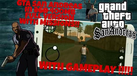 Gta San Andreas In Just 400mb Highly Compressed For Android Free