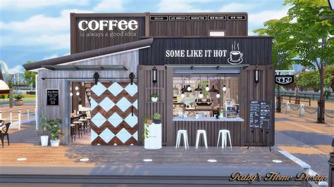Sims4 Container Coffee Shop Updated 20190728 Rubys Home Design