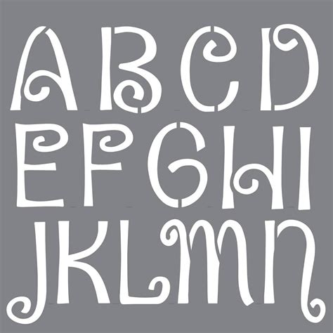 Customize walls and crafts with this five inch alphabet stencil. Decoart Personally Yours Quirky Alphabet Stencil Set 7 ...