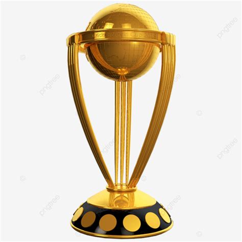Icc Cricket World Cup Trophy Realistic 3d Design Vector World Cup