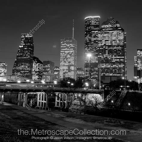 Black And White Photos Of The Houston Skyline From Buffalo