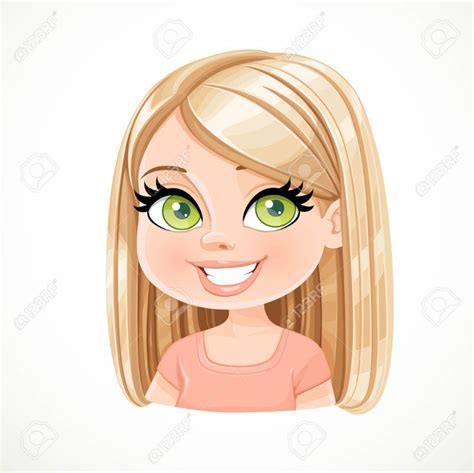 Girl With Straight Hair Clipart