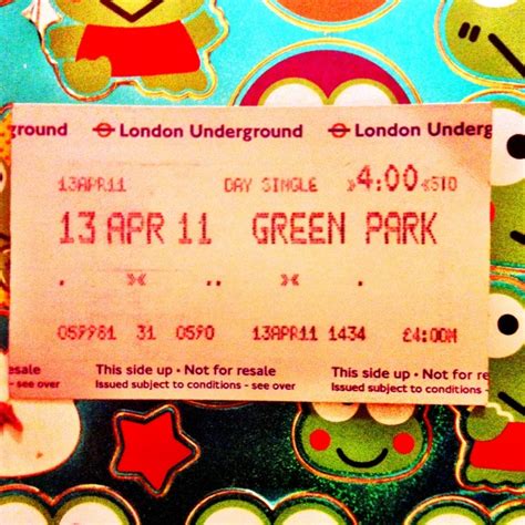 London Underground Ticket Stub We Were There For Less Than 8 Hours 🇬🇧