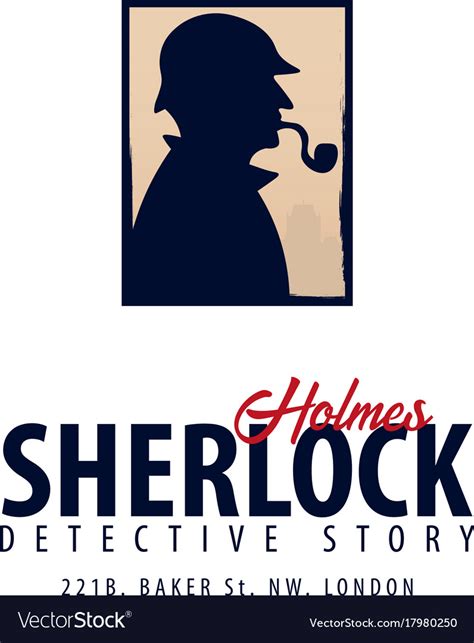 Sherlock Holmes Logo Or Emblem Detective Vector Image
