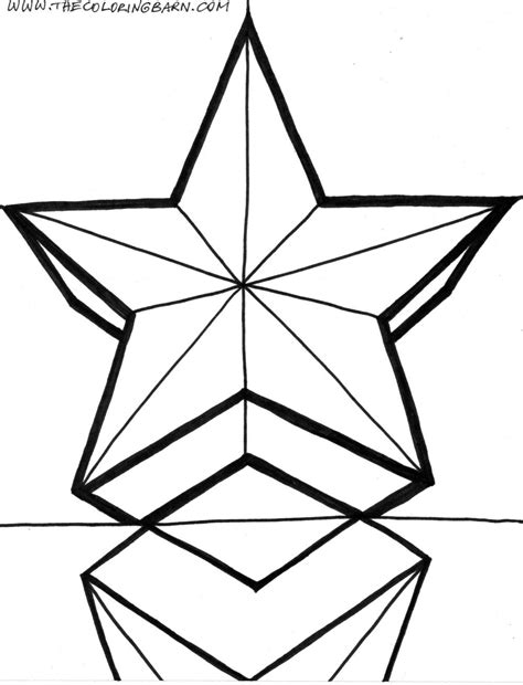 The moon is seen alongside a large star on one of the pages. Star Coloring Page - Coloring Home