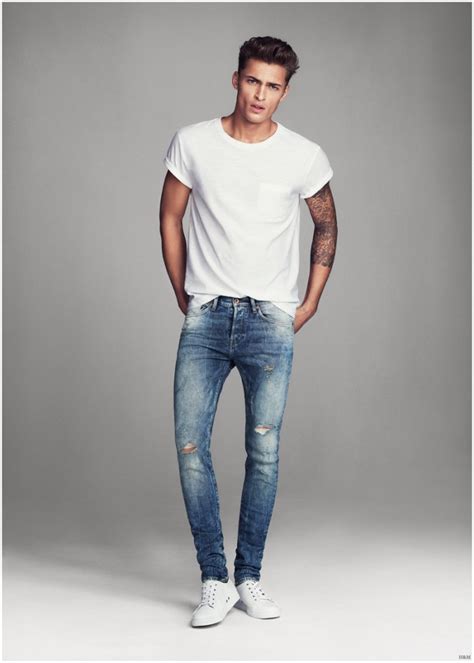 Harvey Haydon Models Super Skinny Denim Jeans For Handm Men The Fashionisto