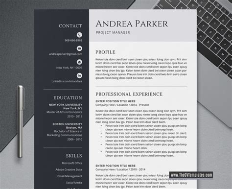 Currently i am completing my student teaching. Unlimited Download Professional CV Template for Job ...