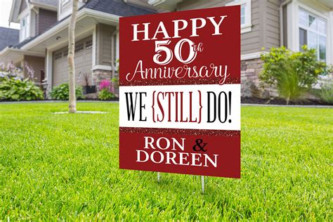Anniversary Yard Sign Design Digital File Only Honk Outdoor Etsy