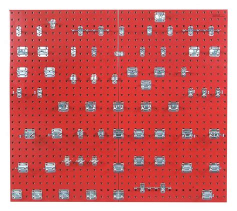Locboard Steel Pegboard Panel Kit With 400 Lb Load Capacity 42 12 Inh